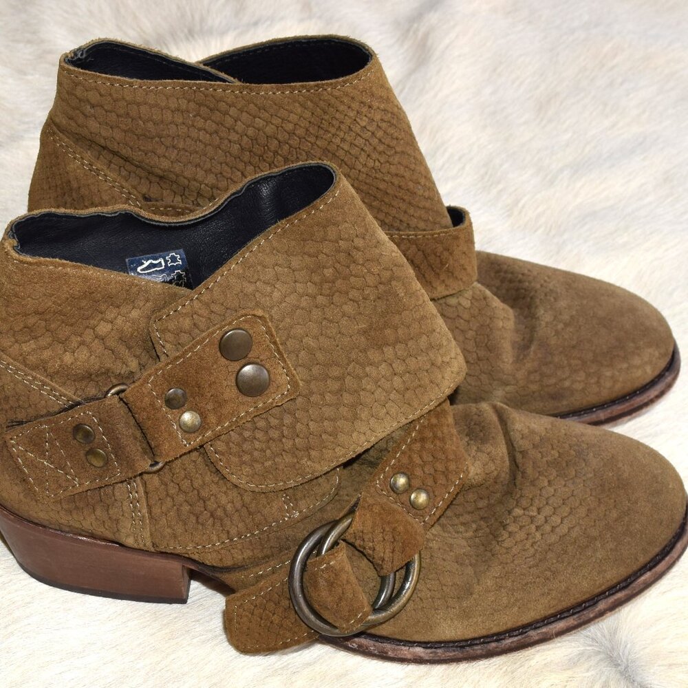 Freebird Suede Moto Boots sz 38